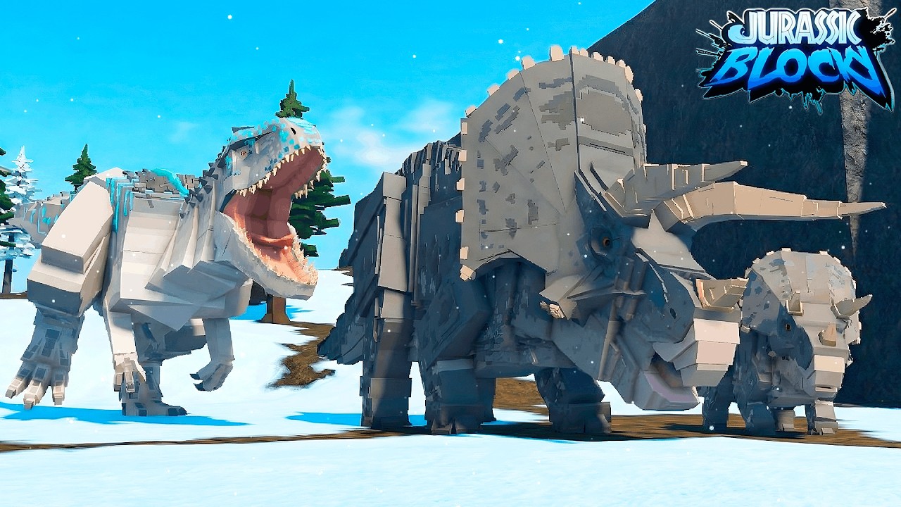 MINHA PRIMEIRA MANADA DE TRICERATOPS! REALISMO CHEGOU?! | ROBLOX Jurassic Blocky