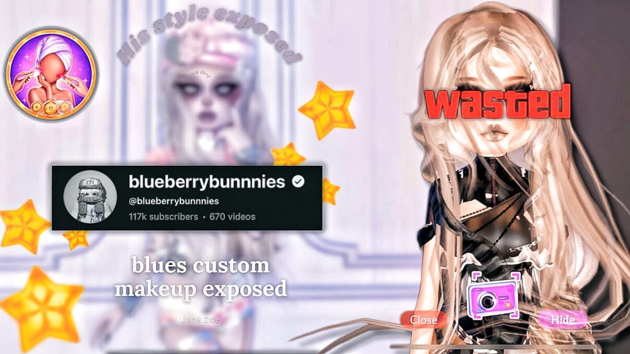 *EXPOSING*!@blueberrybunnnies secret custom makeup and hairs style (Which he will never do) in dti!!