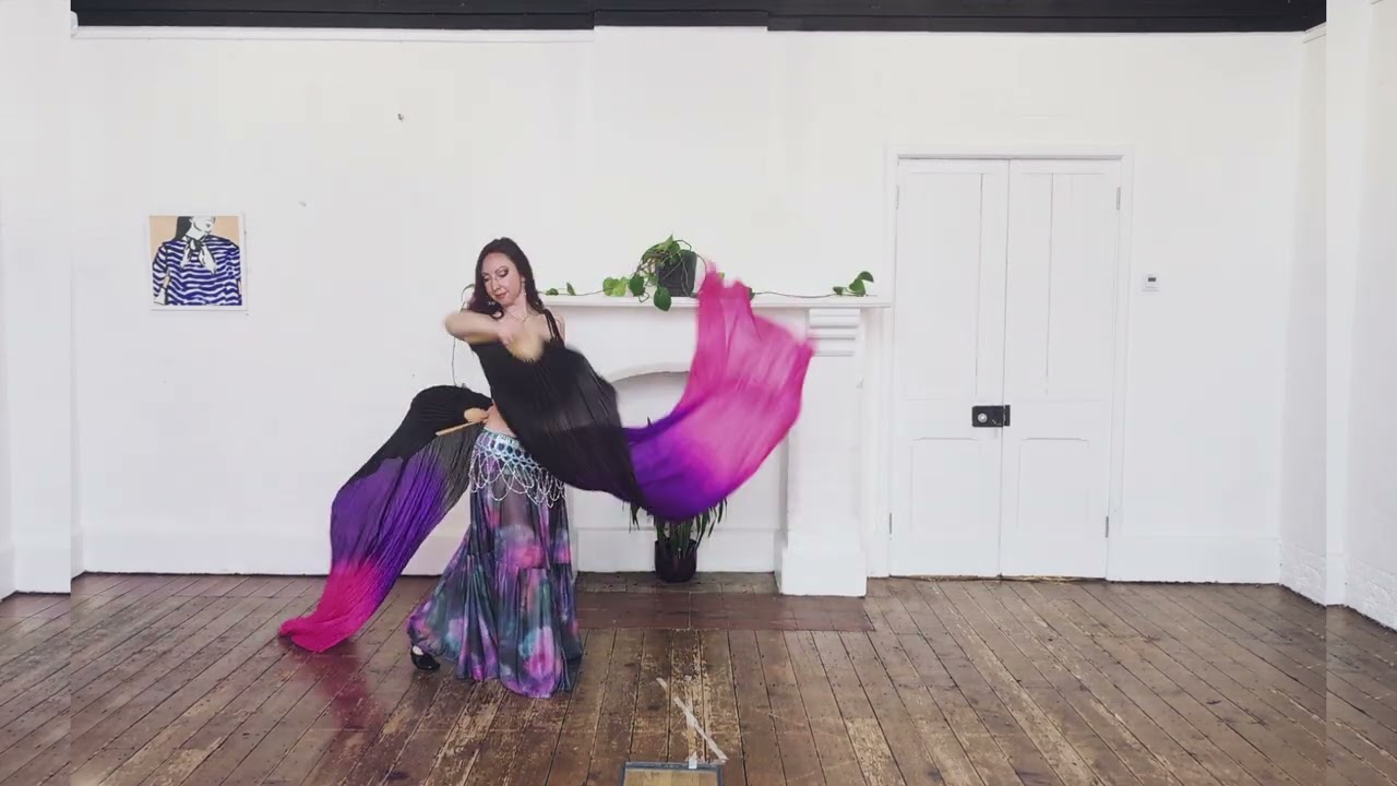 Fan Veil Violin Belly Dance