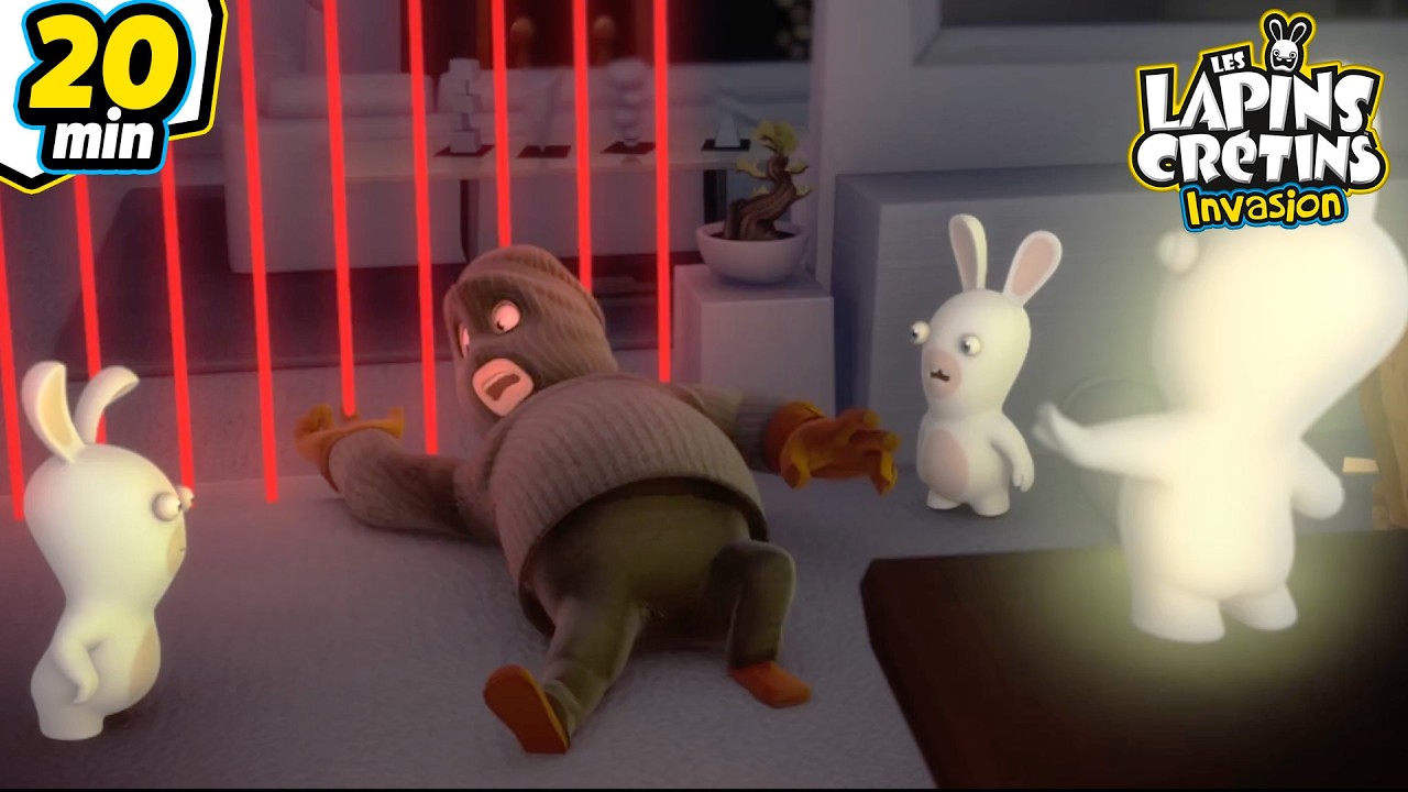 Cambriolage et Activité Paranormale chez les Lapins Crétins ! 👻 | Dessin animé