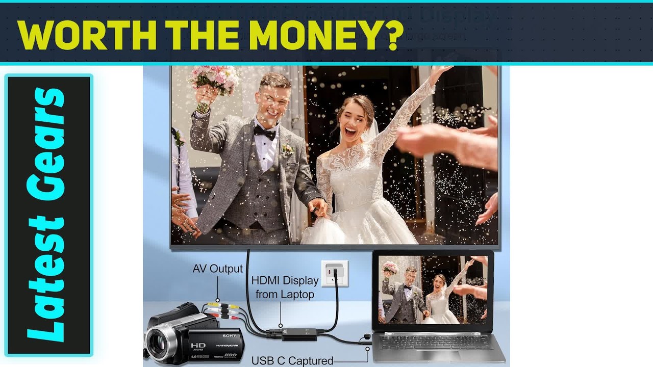 Herfair VHS to Digital - RCA to HDMI Converter USB Capture Best Easy VHS to Digital Converter