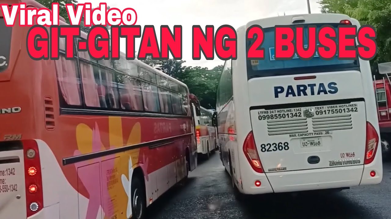 Viral Video Gitgitan Ng 2 BUSES #Victoryliner #Fivestar #Partas #travel #bus