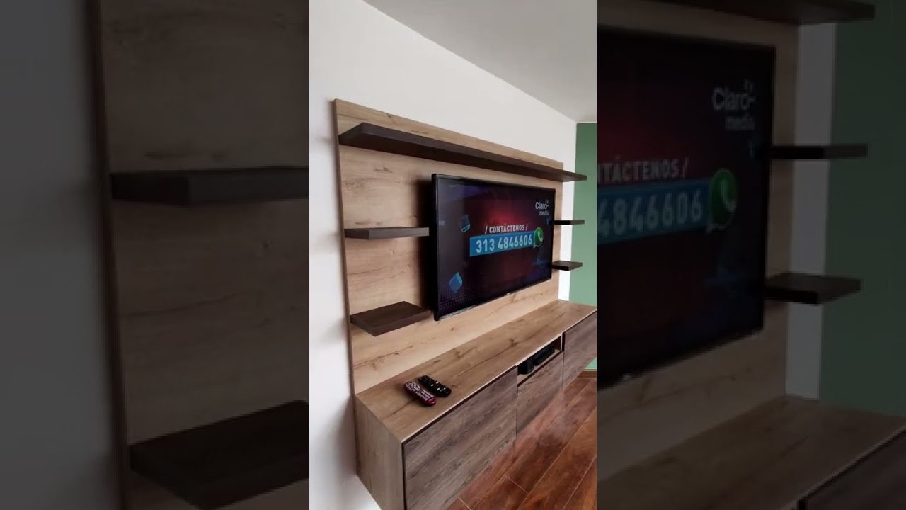 mueble para tv con repisas #mueble #tv #decoracion #hogar #muebles