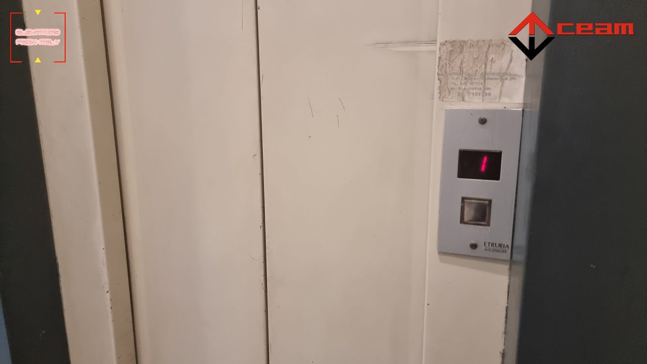 1953 unknown (mod. Ceam, then Etruria) traction elevator@Viale Gramsci 3, Pisa, Italy