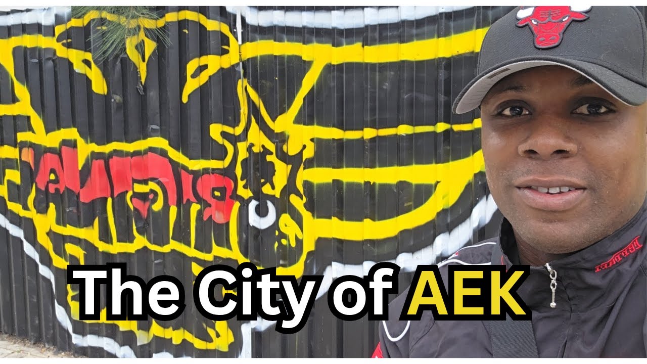 🇬🇷 A Day in the City of AEK Athens! Exploring Nea Filadelfeia, Greek Food, and the OPAP Arena 🏟️💛🖤