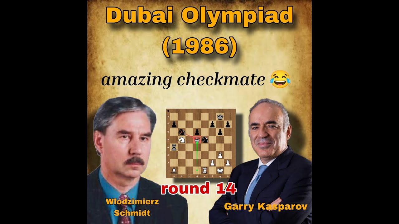 Wlodzimierz Schmidt vs Garry Kasparov | round 14 | Dubai Olympiad (1986) #chess