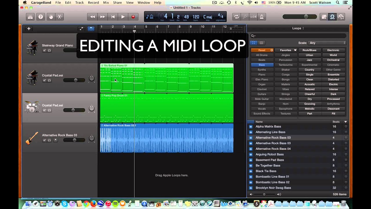 GarageBand - Working with Loops