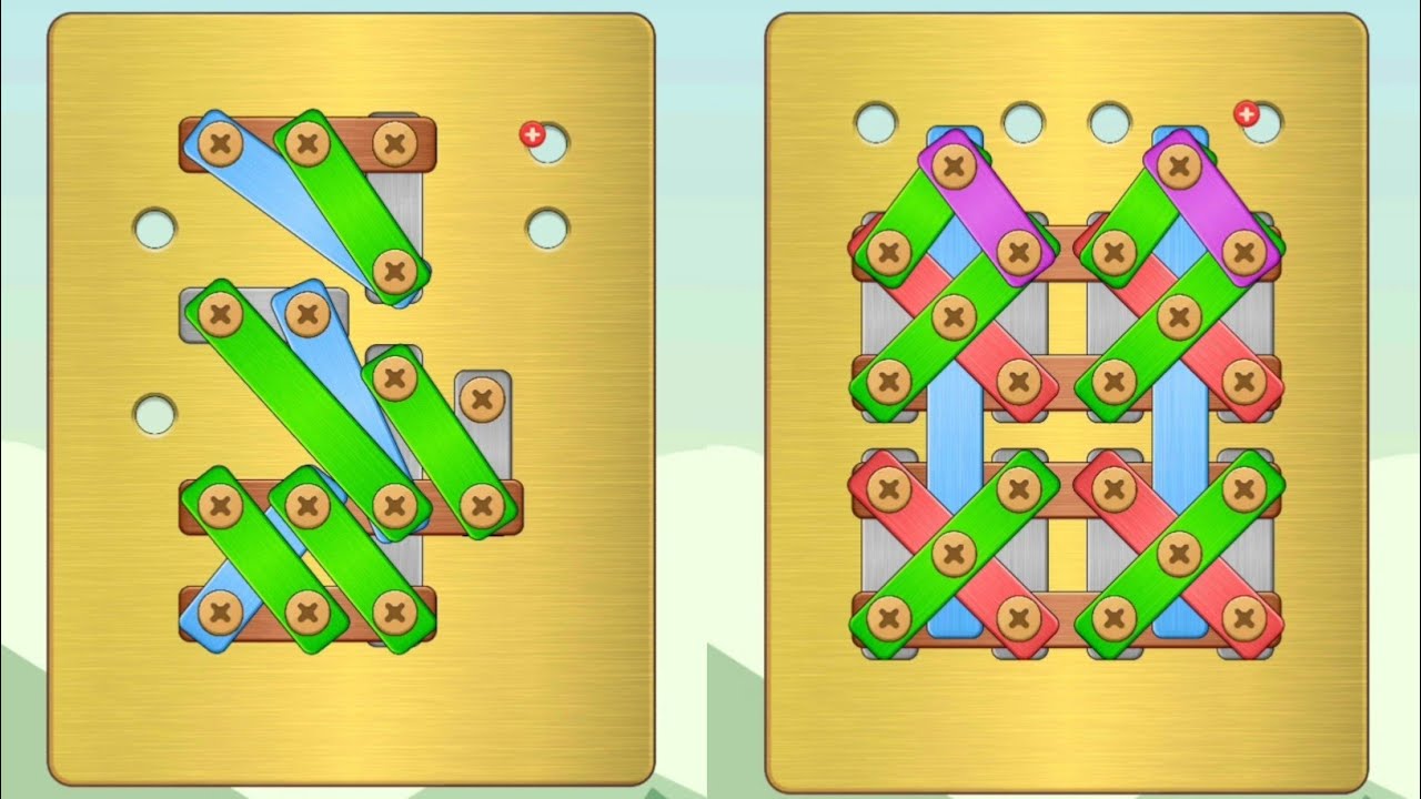 Screw Pin Nuts Bolts Puzzle Level 1-4