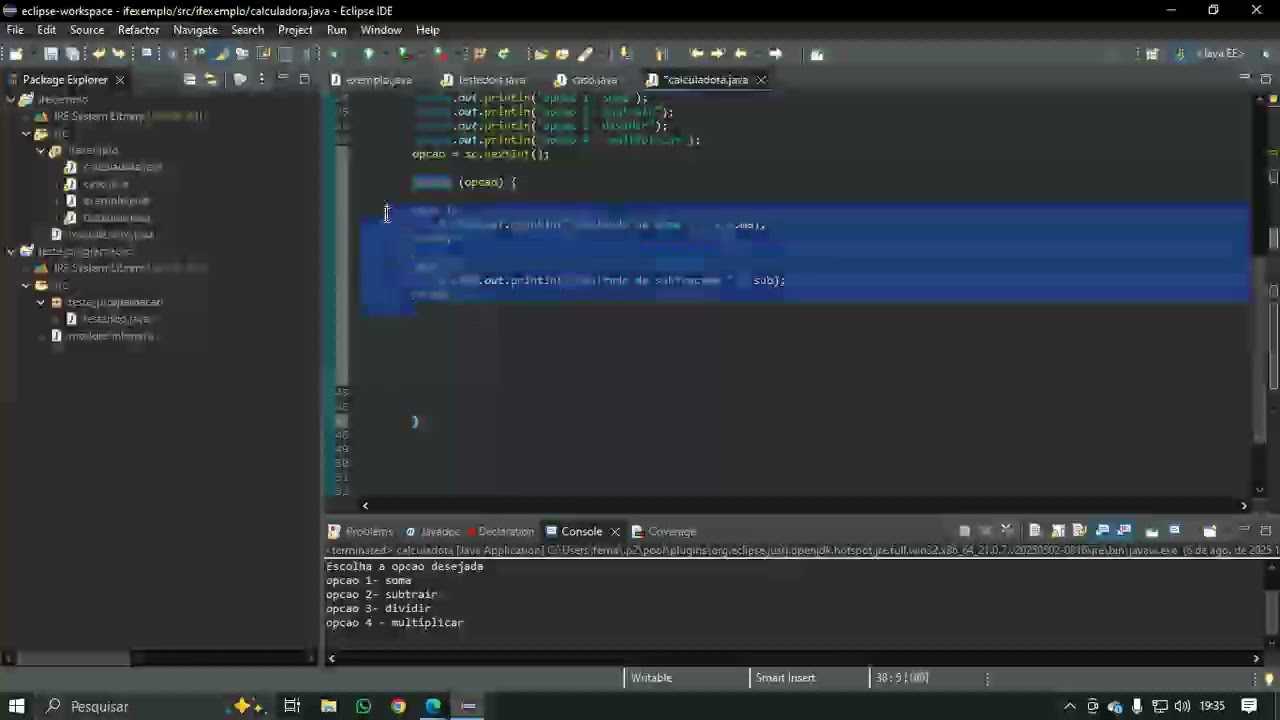 Calculadora simples com java