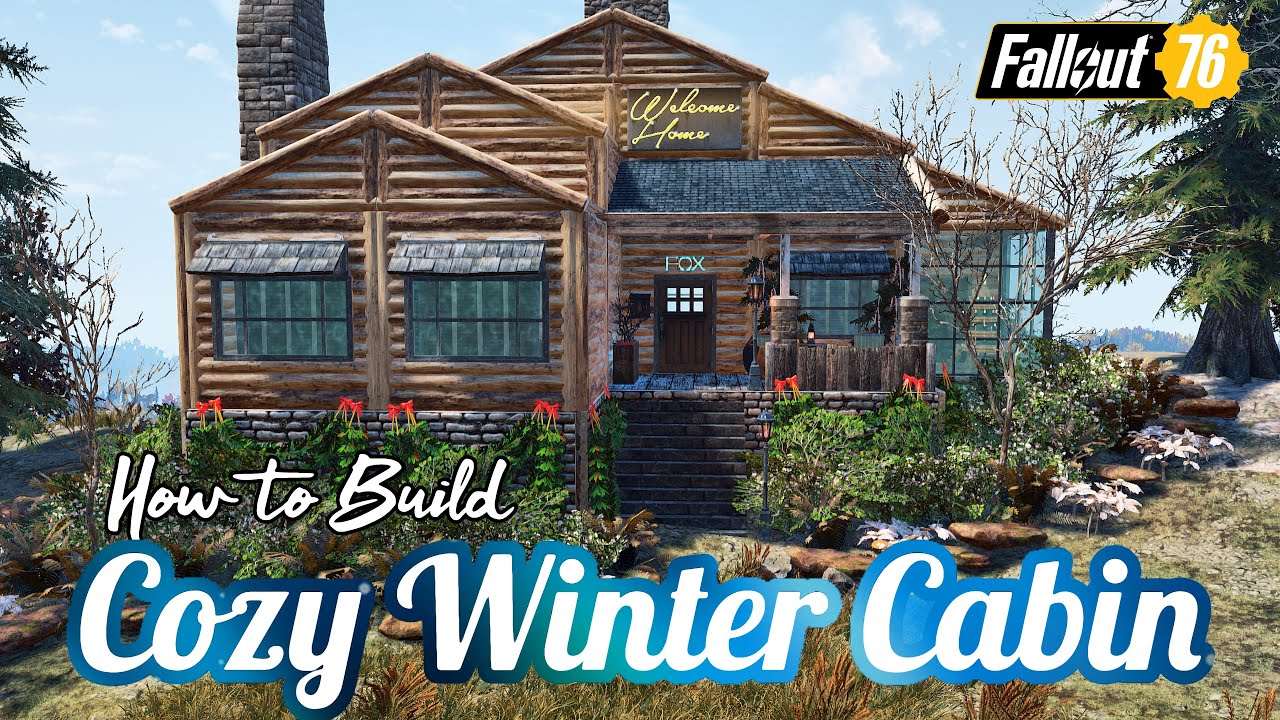 Cozy Winter Cabin | Camp Build & How to Build Tutorial | Fallout 76