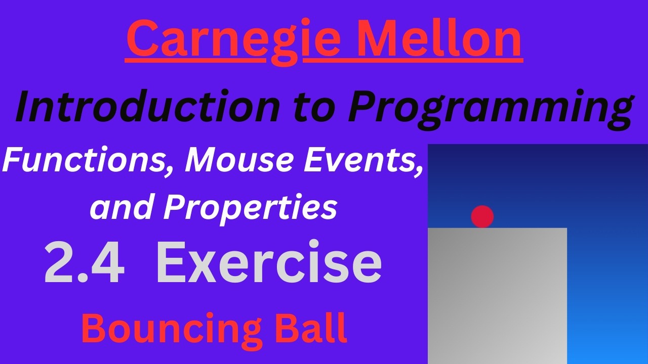 CM Intro to Programming  Unit 2 Lesson 4 Exercise: Bouncing Ball