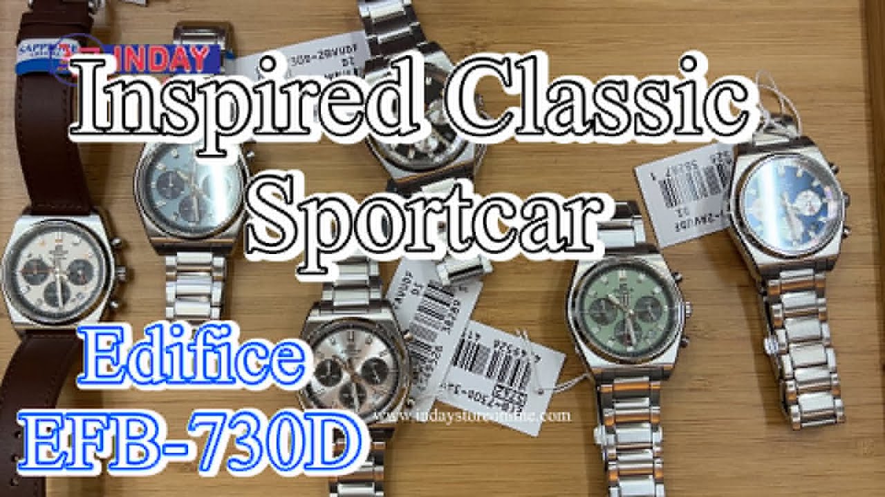 Casio Edifice EFB-730D motorsport inspired by the classic sportcar 
