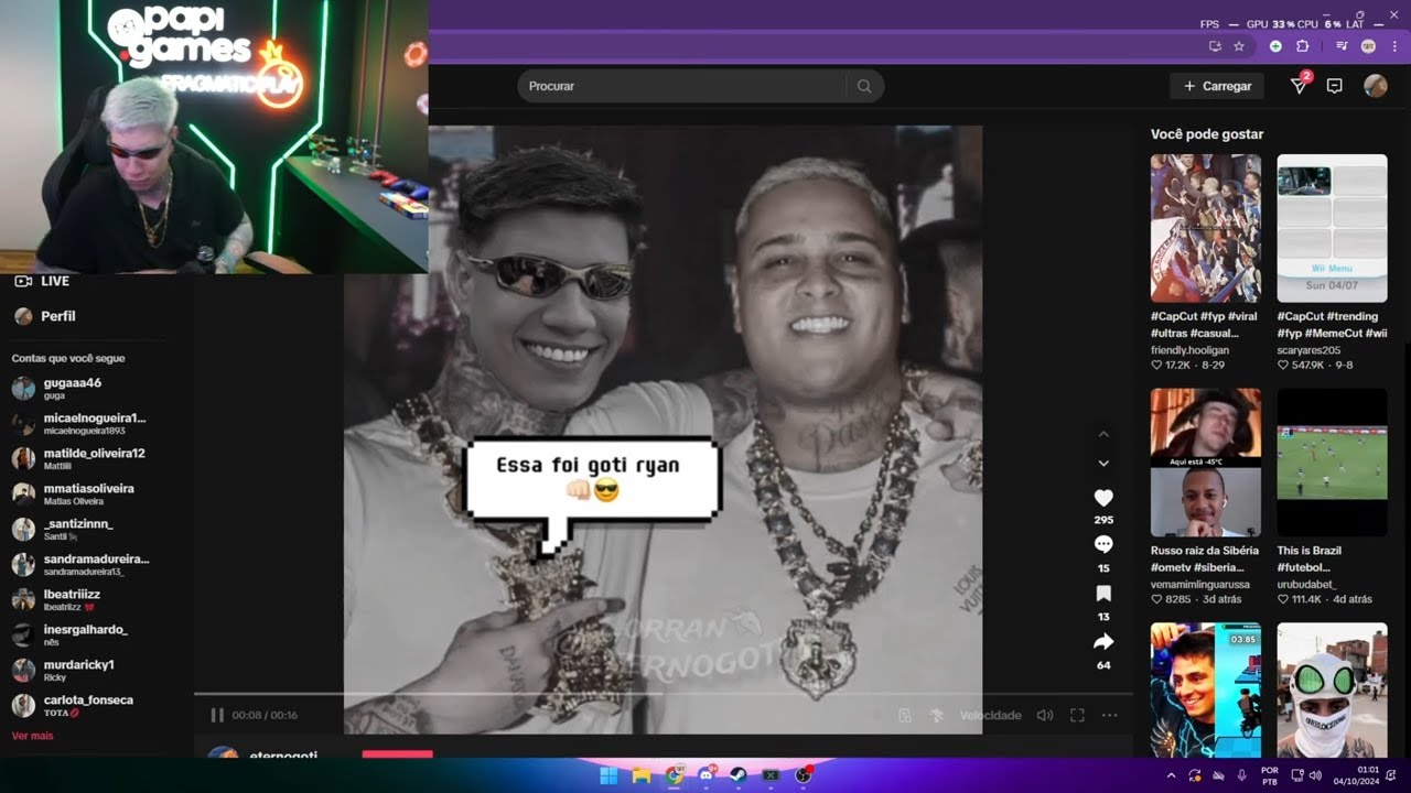 LIVE DO YURI22 | REAGINDO A TIKTOKS DUVIDOSOS | ROLOU QUASE BAN 😅