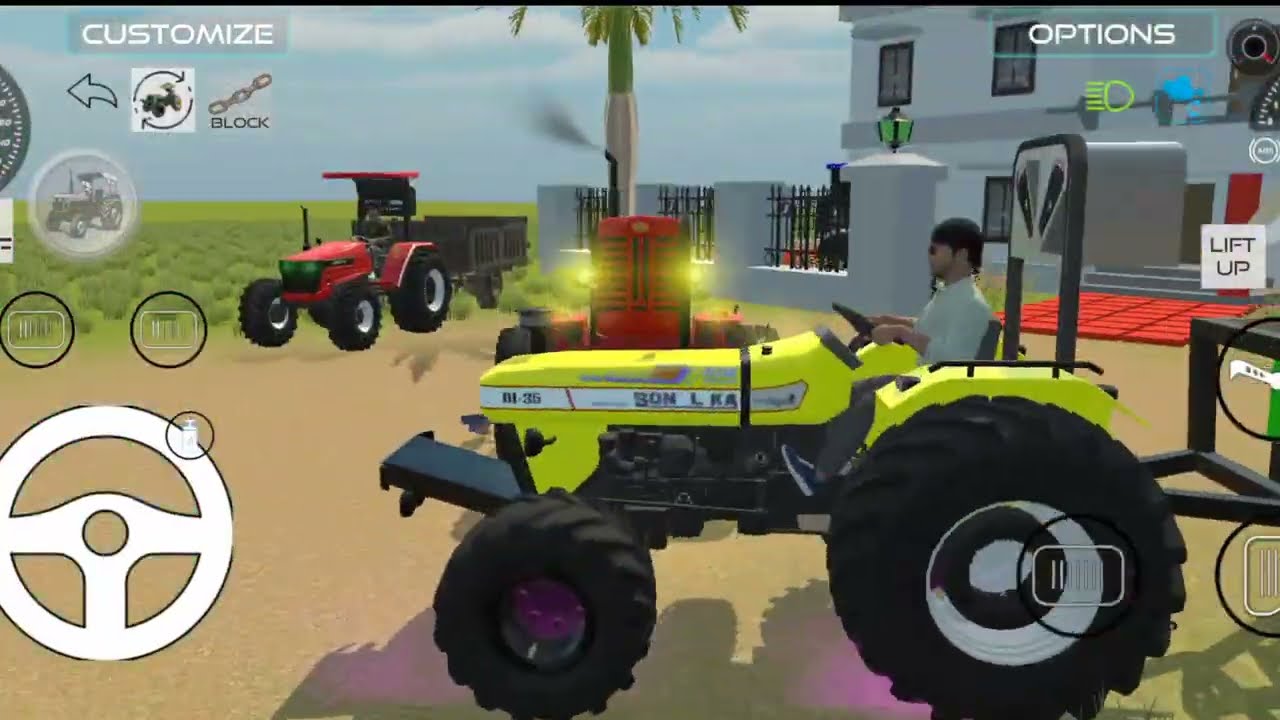 4 TRACTOR FROM FARMING 🌾🌿  JOTHA🚜 MAHINDRA 🚜  SONALIKA 🚜  FARMTRUC 🚜 ,FARM HOUSE 🏡 3D GAM Part 102
