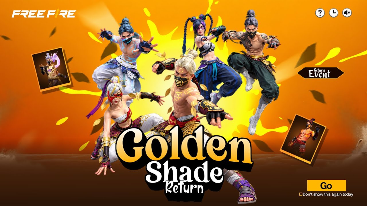 Golden Shade Bundle Return Free Fire | New Event Free Fire Bangladesh Server | Free Fire New Event