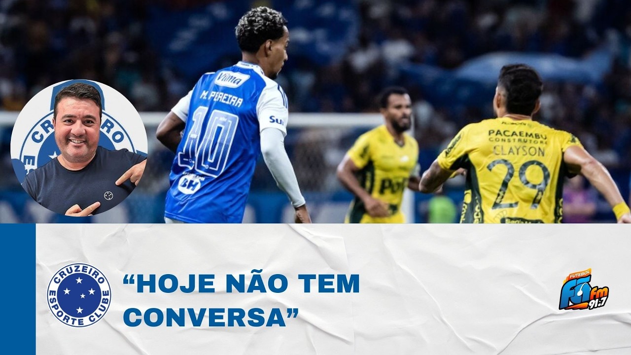 ADROALDO LEAL ESCALA CRUZEIRO PARA JOGO CONTRA O MIRASSOL: 'HOJE N&Atilde;O TEM CONVERSA'