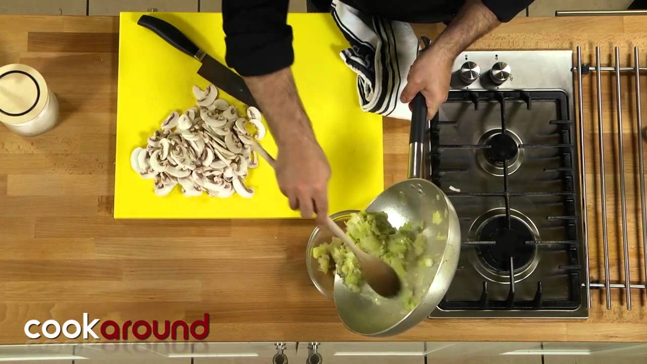 Mezze maniche porri e funghi / Pasta vegetariana