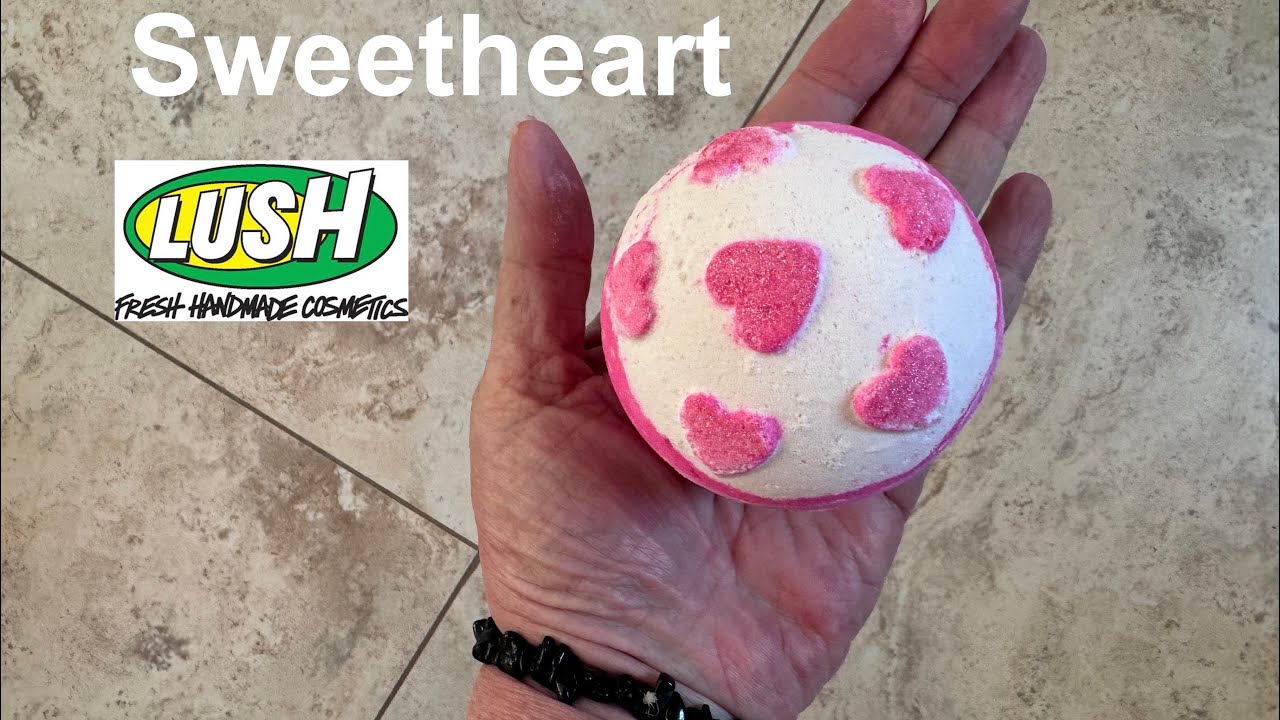 Lush ‘Sweetheart’ Valentine’s 2026 bath bomb demo (no talking)