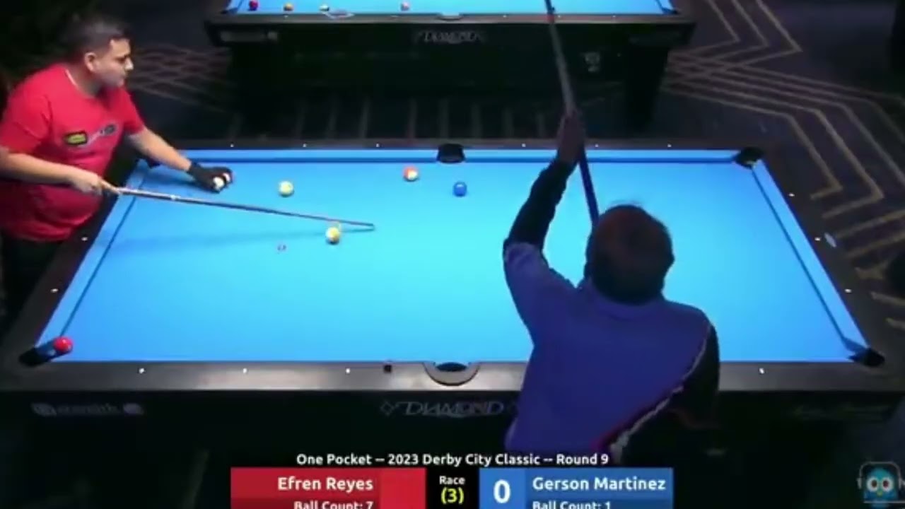 ONE POCKET | EFRÉN REYES VS GERSON MARTÍNEZ - 2023 DERBY CITY CLASSIC  