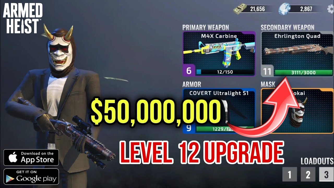 SPENDING $50,000,000 On EHRLINGTON QUAD LV. 12 RIFLE| ARMED HEIST GAMEPLAY