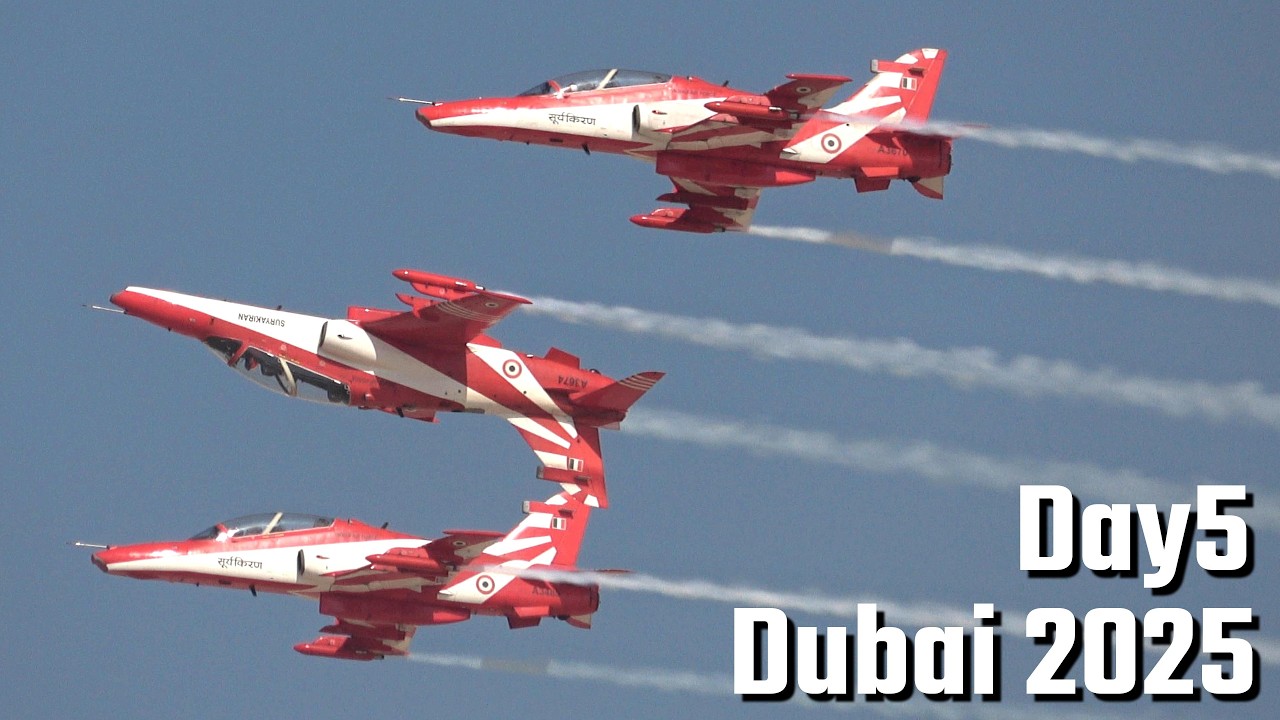 Dubai Airshow 2025 Indian Air Force Surya Kiran Aerobatic Team , Day5