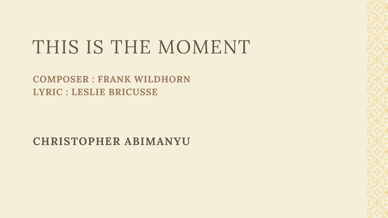 11-1 This Is The Moment by Christopher Abimanyu (20260109 A Tribute Concert for Ine Lopulisa)