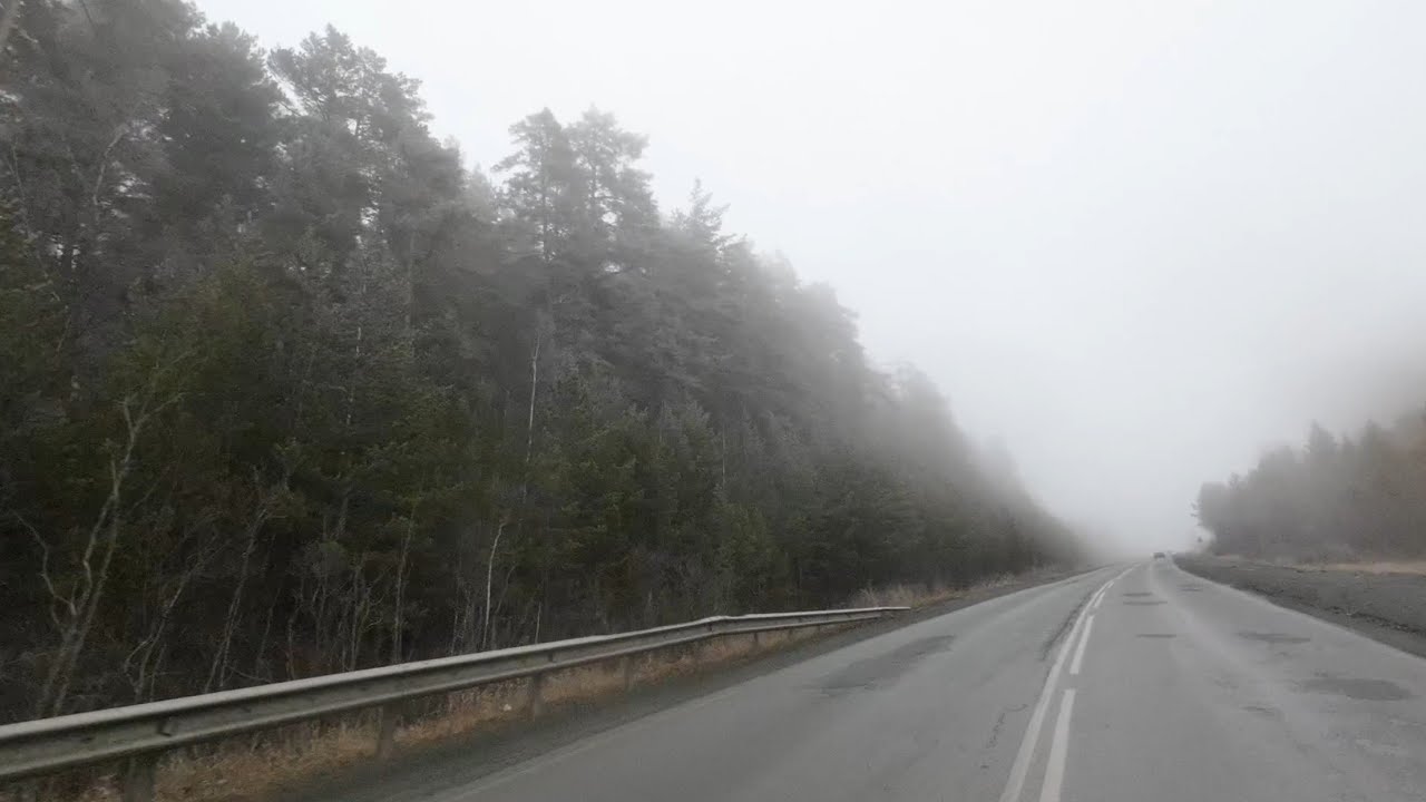 Меняющаяся погода по дороге в Магнитогорский Аэропорт. 