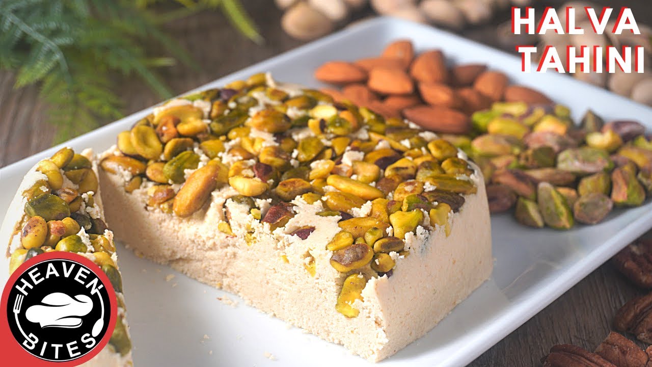 4 ingredients, 10 minutes, no bake, no flour, Halva Tahini Recipe sweet