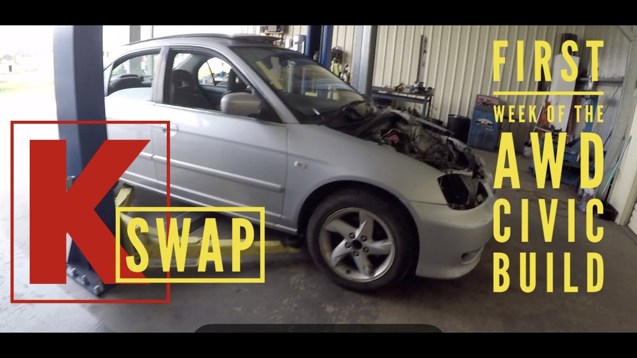 Honda Civic budget (cheap) K24 AWD Swap. Taking a look at the k series timing chain slack.