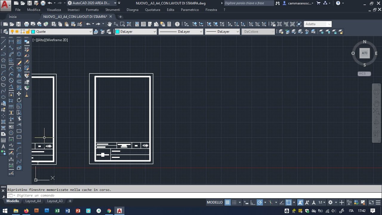 LEZIONE AutoCAD - LO SPAZIO CARTA