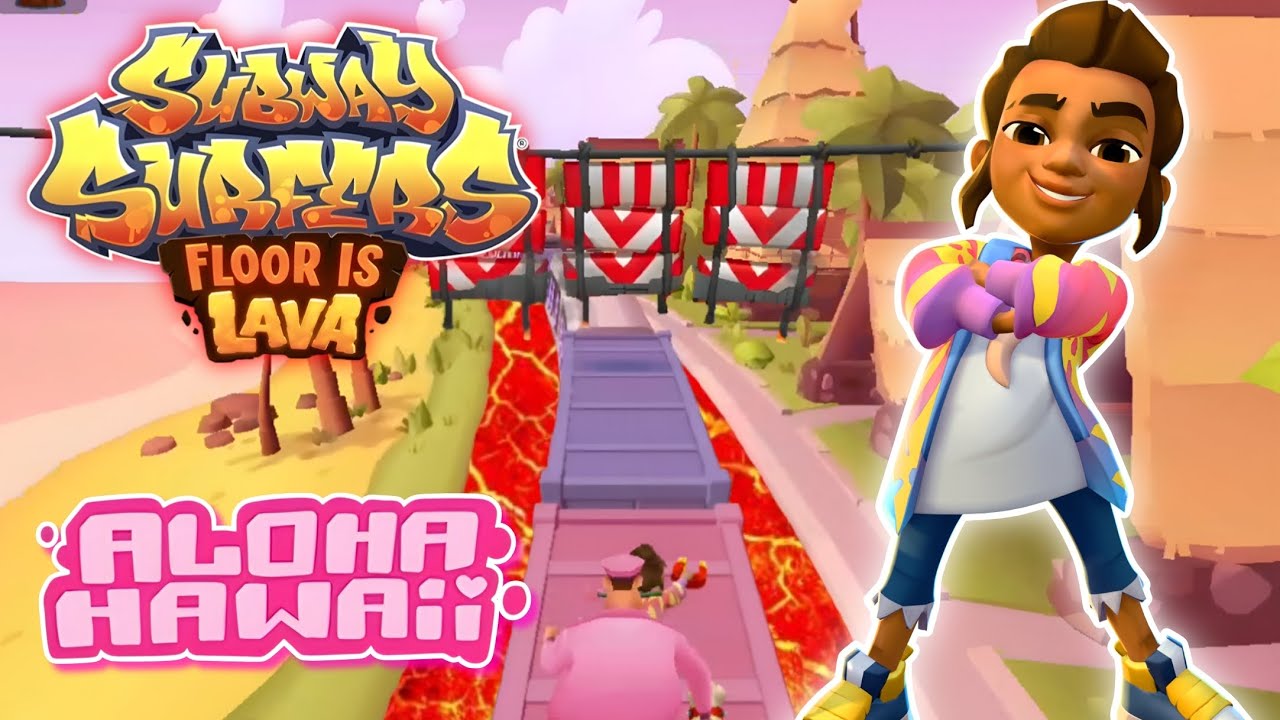 FLOOR IS LAVA in ALOHA HAWAII - SUBWAY SURFERS NO FLOOR CHALLENGE 2025 | GAMEPLAY with KALEO!!!