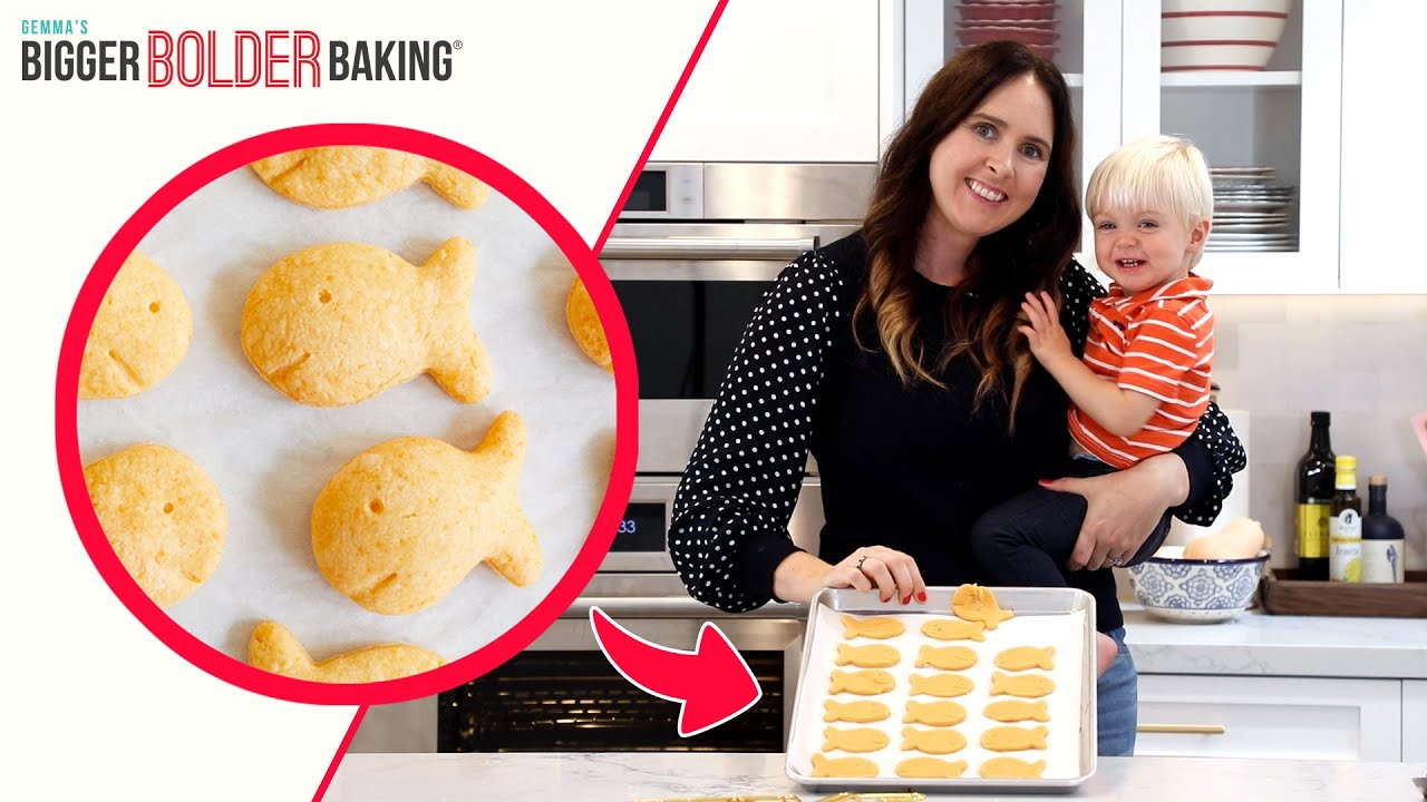 My 19-Month-Old Made Homemade Goldfish Crackers! (4 Ingredient Recipe)
