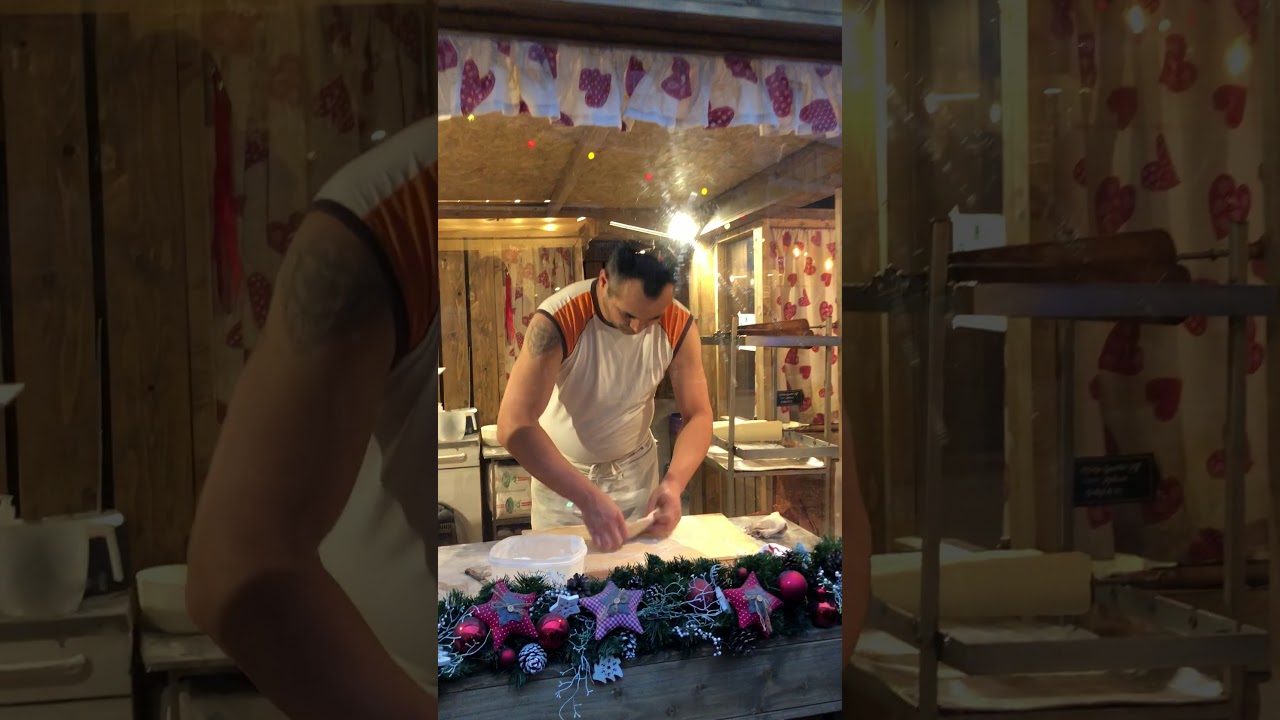 Hungarian Christmas Chimney Cakes Preparation