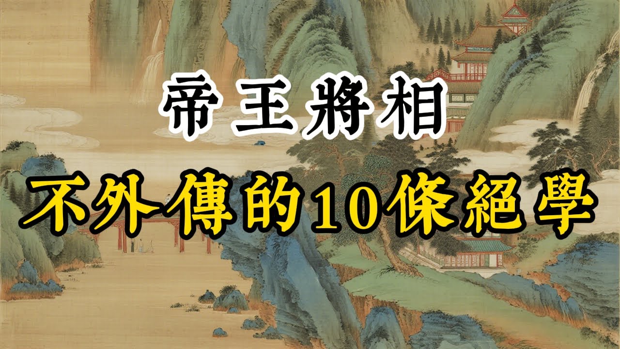 帝王將相傳不外傳的10條家傳絕學：普通人一生都学不到。#人生智慧 #古人智慧#强者思维#自我成长#人生感悟