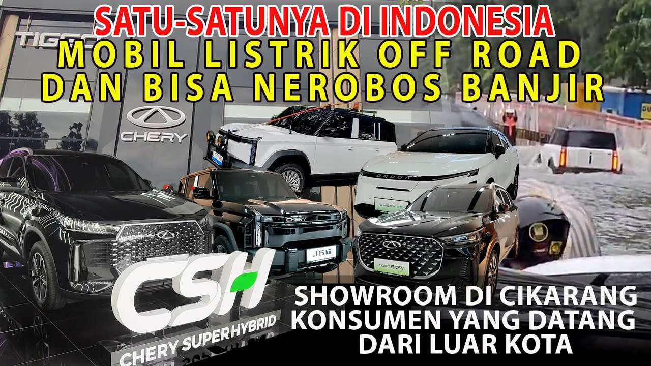 TES DRIVE MOBIL LISTRIK UNTUK OFF ROAD DAN TEROBOS BANJIR DI SHOWROOM CIKARANG