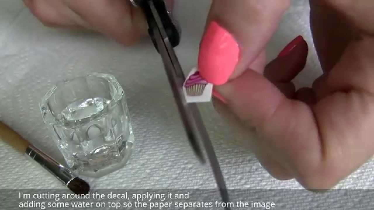 How To Apply Water Nail Decals (Stickers) Over Gelish Gel Polish