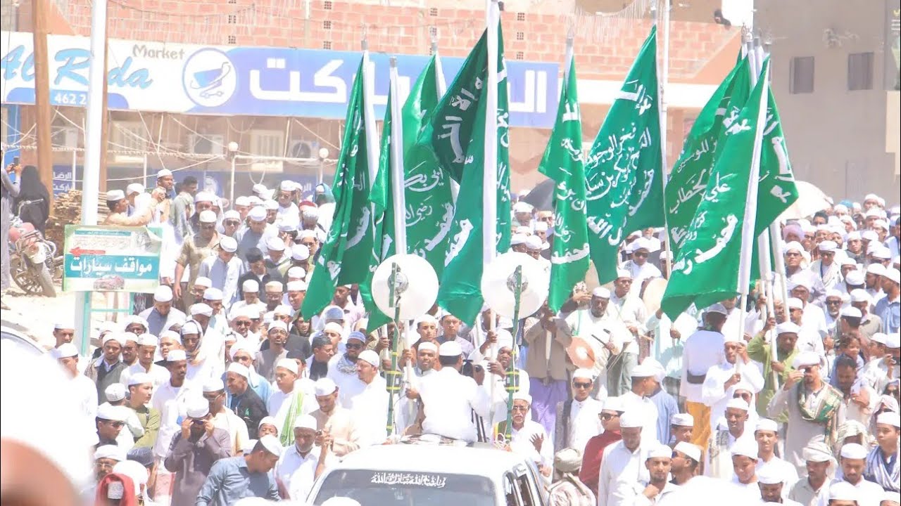 احتفال دار المصطفى بتريم بذكرى المولد النبوي_من موكب الطيالة والزف السنوي الكبير 1445ه‍  اليمن❤
