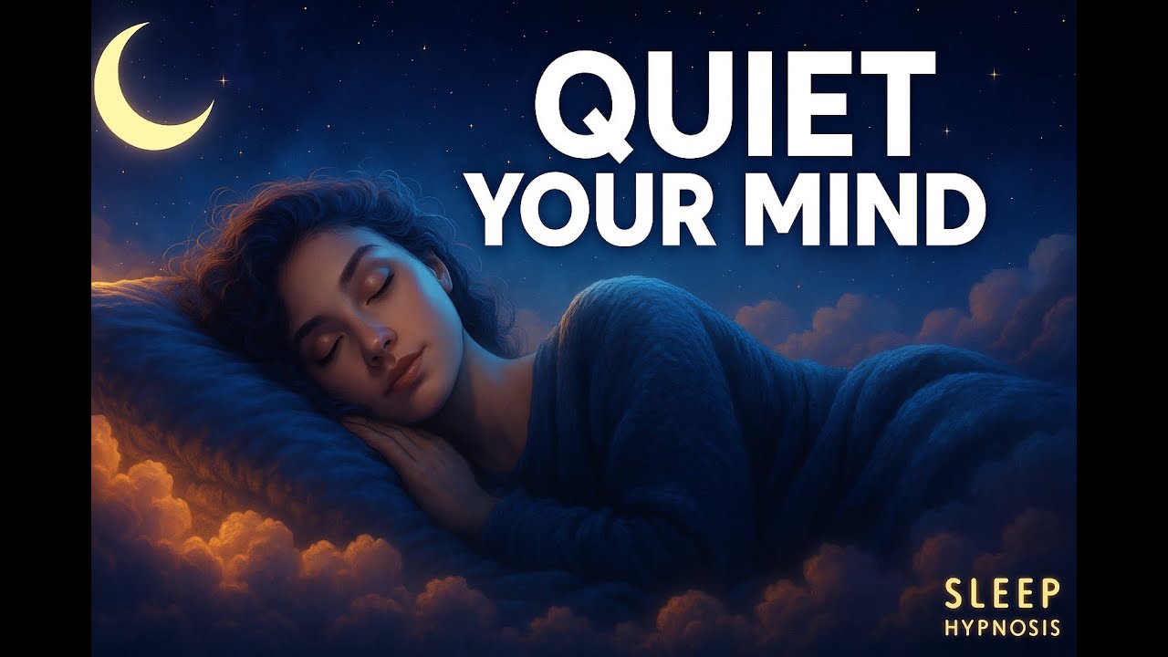 Guided Sleep Meditation ✨ Quiet Your Mind 🌙 Calm Racing Thoughts & Overthinking - Dark Screen
