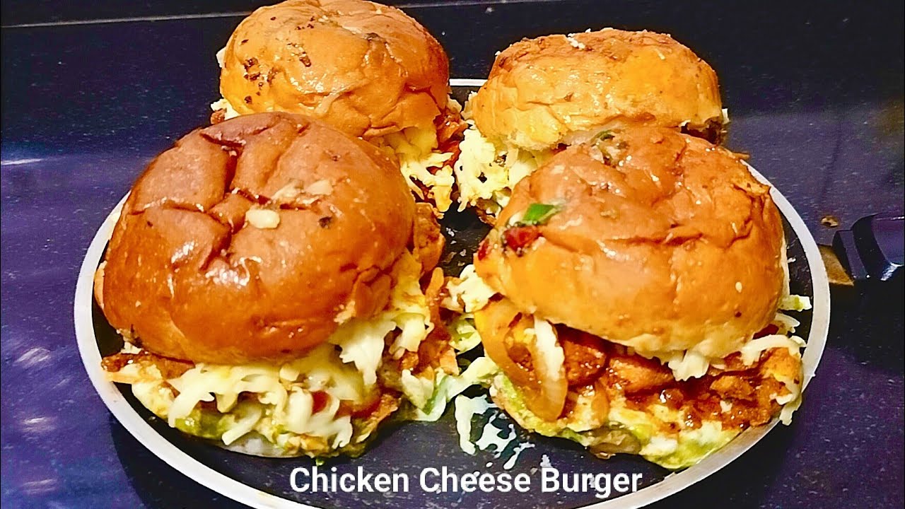 Chicken Cheese Burger | Chicken Burger Recipe | चिकन बर्गर  | Burger Patties | Recipe with Nuzhat 
