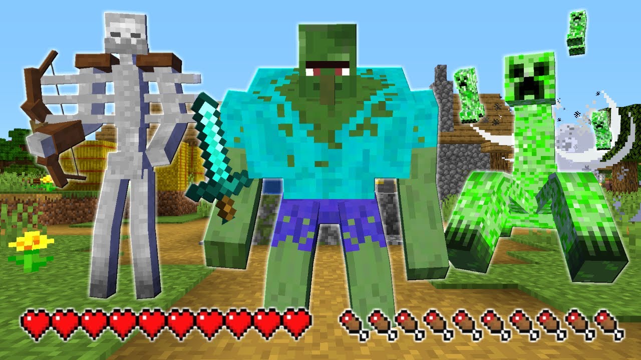 【マインクラフト】モブが突然変異して最強になった世界でサバイバルしたらヤバすぎた！？