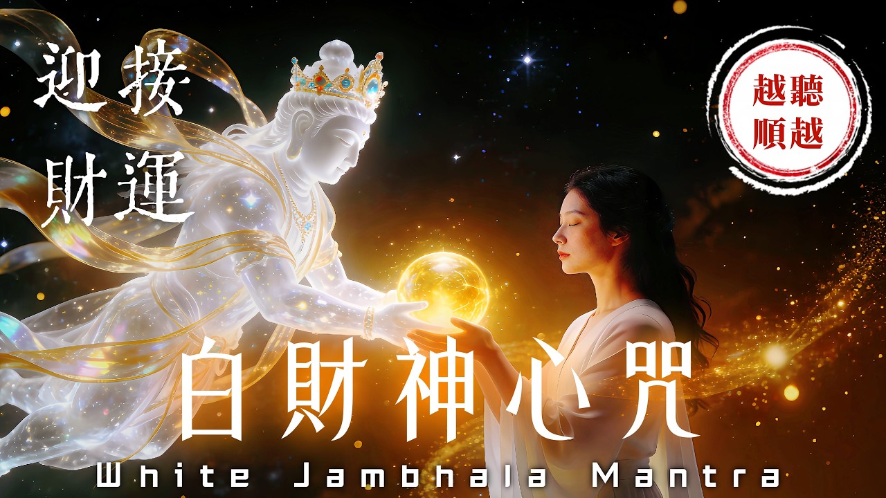 【3小時】白財神心咒｜把一年的財運先接好｜助您財源滾滾．招財納福．諸事大吉．遠離窮困．財運翻倍．吸引正財與偏財｜Ｗhite Jambhala Wealth Mantra