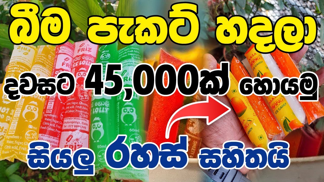 බීම පැකට් ව්‍යාපාරය | Ice packet business sinhala | Swayan Rakiya | Business Ideas 2025| Bima packet