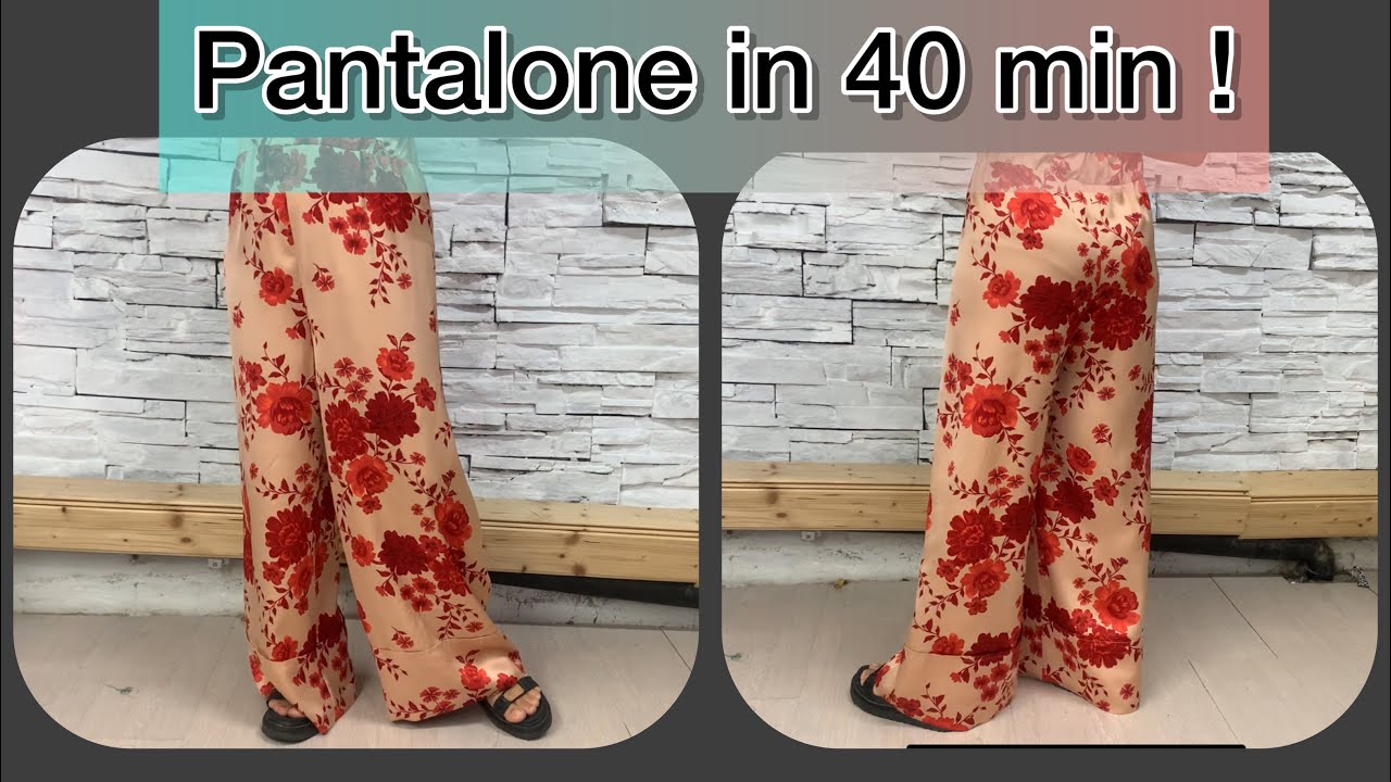 Pantalone in 40 min !( costruito , tagliato, cucito)