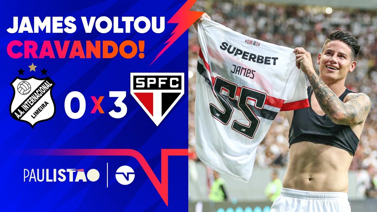 JAMES MARCA NO RETORNO E FERREIRINHA ANOTA GOLAÇO! | INTER DE LIMEIRA 0 X 3 SÃO PAULO