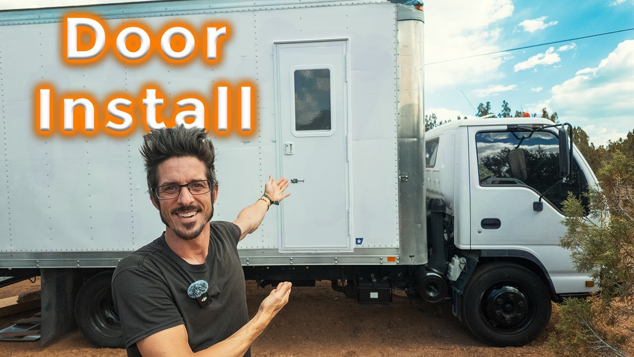 Install a door on a Box Truck Tiny Home Conversion
