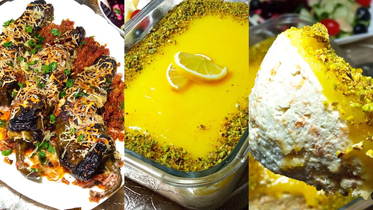 مزلنا مع سلسلة الفطور اكسبراس اليوم درتلكم اسرع وصفة😋 فلفل محشي وتحلية الليمون وكسرة معجونة#اكسبلور