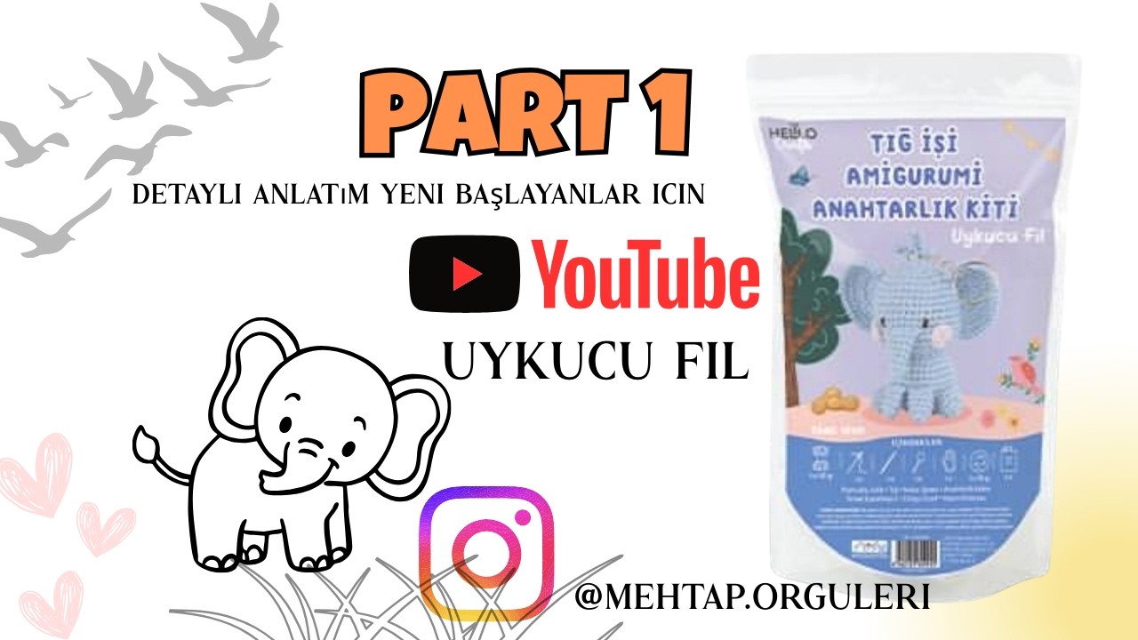 Uykucu  Fil 🐘part1 kafa gövde#bimaktüel #amigurumi #bim