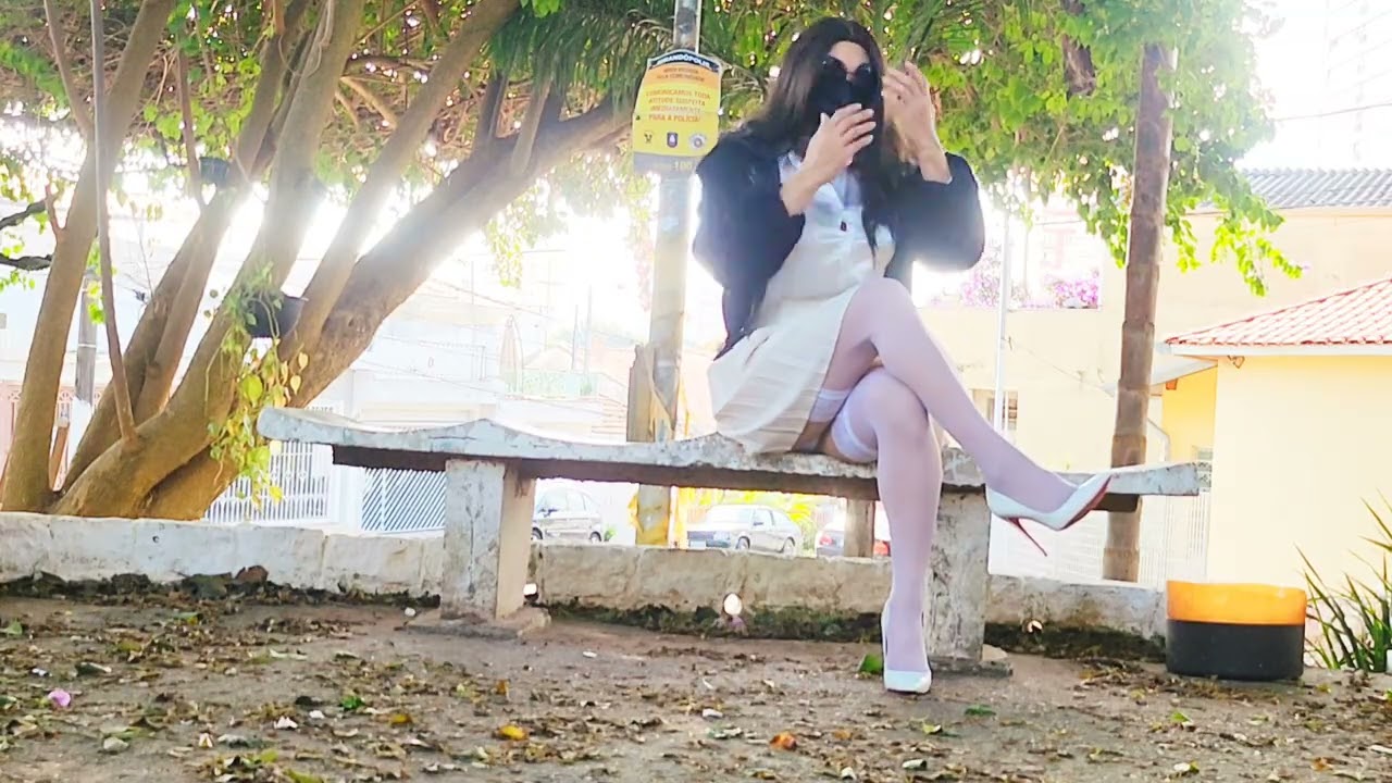 Crossdresser Ana - Going outdoor day 100