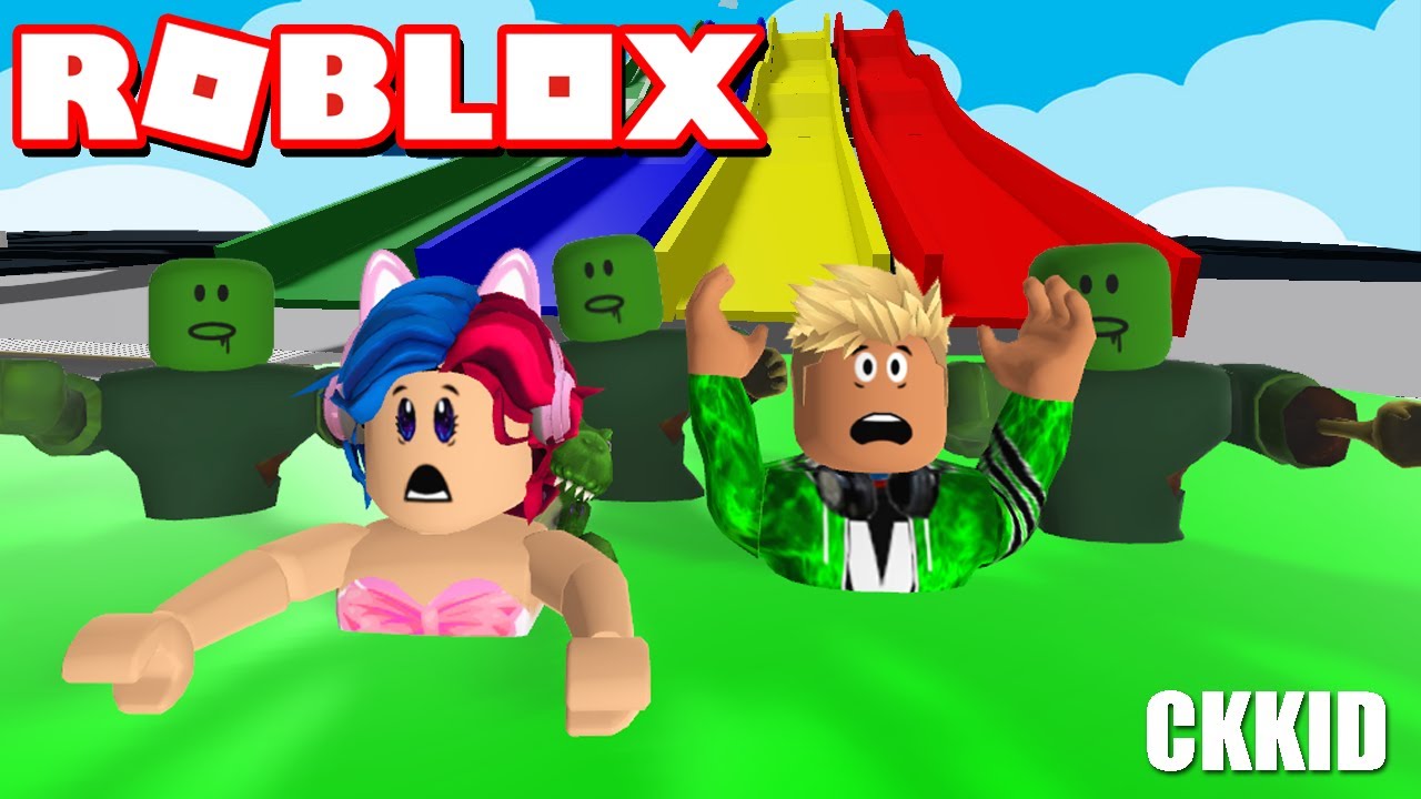 เอาชีวิตรอดซอมบี้บุกสวนน้ำ 🧟‍♂️  | Escape The Zombie Pool Roblox [ckkid]