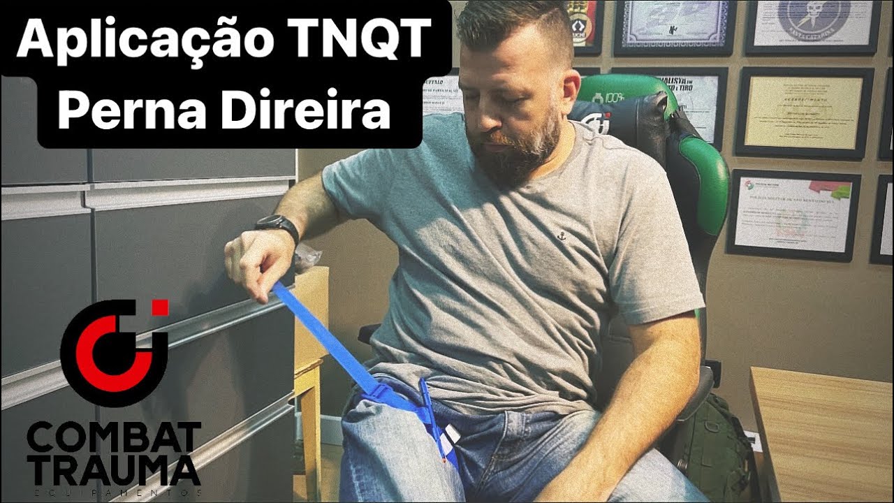 Aplicação do Torniquete Perna Direita